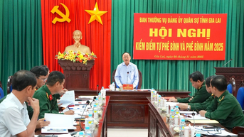 Tập trung lãnh đạo thực hiện thắng lợi nhiệm vụ quân sự, quốc phòng, biên phòng