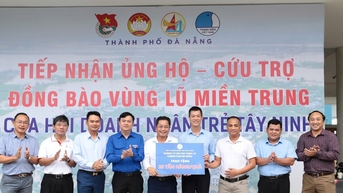 Hội Doanh nhân trẻ thành phố Đà Nẵng tiếp nhận 20 tấn hàng hỗ trợ người dân vùng lũ
