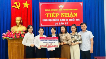 Tiếp tục ủng hộ bà con bị ảnh hưởng do bão lũ