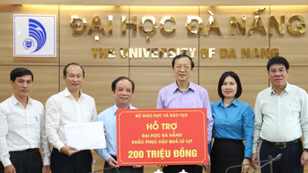 Bộ GD&ĐT hỗ trợ Đại học Đà Nẵng 200 triệu đồng khắc phục hậu quả sau bão lũ