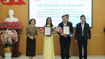 Trao giải cuộc thi thiết kế bài giảng về phòng, chống tác hại của thuốc lá