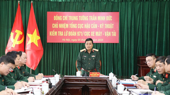 Chủ nhiệm Tổng cục Hậu cần-Kỹ thuật kiểm tra Lữ đoàn 971, Cục Xe máy-Vận tải