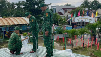Bố trí lực lượng ứng trực tại các địa bàn trọng yếu để ứng phó bão số 13