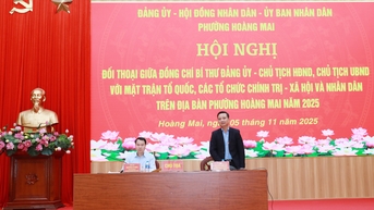 Phường Hoàng Mai: Mỗi quý tổ chức ít nhất 1 lần giao ban, đối thoại để lắng nghe kiến nghị từ cơ sở