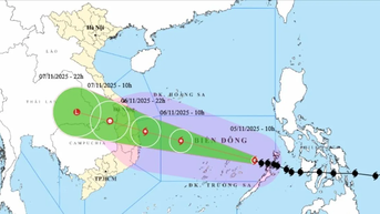 Tối nay 6-11, bão đổ bộ đất liền từ Quảng Ngãi đến Đắk Lắk