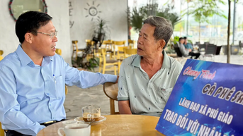 Xã Phú Giáo (TPHCM) ra mắt mô hình “Cà phê sáng cùng nhân dân”