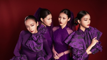 Top 4 Vietnam’s Next Top Model trình diễn, kết nối di sản Việt qua tà áo dài