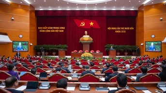 Toàn cảnh bế mạc Hội nghị lần thứ 14 Ban Chấp hành Trung ương Đảng khóa XIII