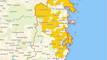 Cảnh báo lũ quét, sạt lở đất, sụt lún đất trên địa bàn tỉnh Khánh Hòa