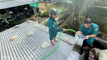 Xã Vạn Thắng đã di dời 60 người dân khu vực nguy cơ sạt lở về nơi an toàn