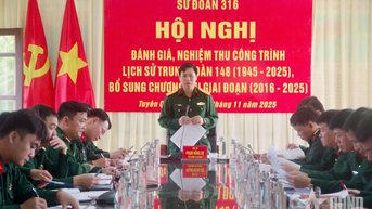 Hội nghị đánh giá nghiệm thu công trình “Lịch sử Trung đoàn 148"