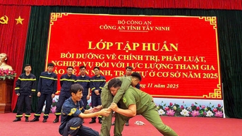 Bồi dưỡng nghiệp vụ phòng cháy, chữa cháy cho lực lượng tham gia bảo vệ an ninh trật tự ở cơ sở