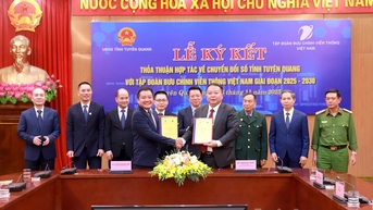 Ký kết thỏa thuận hợp tác về chuyển đổi số tỉnh Tuyên Quang với Tập đoàn Bưu chính viễn thông Việt Nam giai đoạn 2025-2030