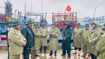 Bộ Quốc phòng kiểm tra, chỉ đạo ứng phó bão số 13 tại Quảng Ngãi