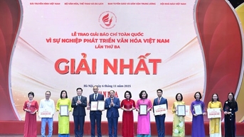 Báo Hànộimới đạt giải Nhì - Giải Báo chí toàn quốc “Vì sự nghiệp phát triển văn hóa Việt Nam” lần thứ ba