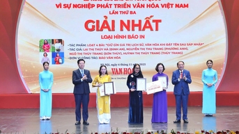 Trao giải Báo chí toàn quốc 'Vì sự nghiệp phát triển văn hóa Việt Nam'