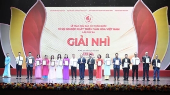 Báo Nông nghiệp và Môi trường đoạt giải Nhì Giải báo chí về Văn hóa