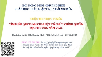 Thể lệ Cuộc thi trực tuyến “Tìm hiểu quy định về Luật Tổ chức chính quyền địa phương năm 2025”