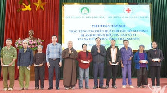 350 hộ dân ở xã Điềm Thụy được hỗ trợ khắc phục hậu quả thiên tai