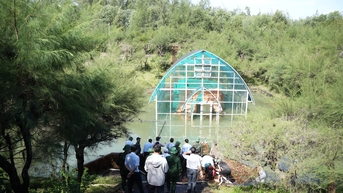 Khắc phục tình trạng ngập nước ở di tích tháp Chăm Phú Diên