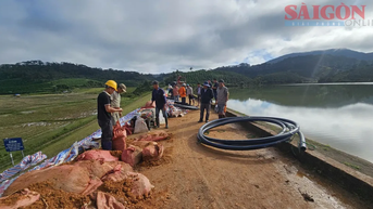 Lâm Đồng: Khẩn cấp xây dựng công trình chống thấm, sạt trượt hồ Cay An