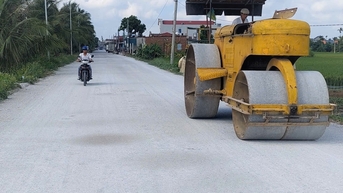 'Chạy nước rút' thi công công trình nông thôn mới kiểu mẫu