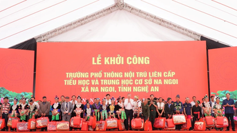 Đồng loạt khởi công các trường phổ thông nội trú liên cấp tại các xã biên giới