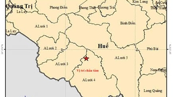 Động đất ở xã A Lưới 4 không gây rủi ro về thiên tai