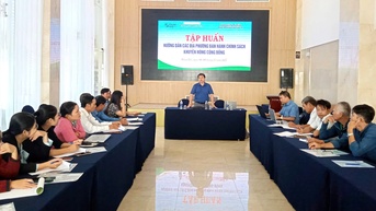 Tập huấn hướng dẫn ban hành chính sách khuyến nông cộng đồng