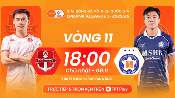 អត្ថាធិប្បាយលើការប្រកួត Hai Phong vs Da Nang ម៉ោង 18:00 ថ្ងៃទី 9 ខែវិច្ឆិកា: ឡាច ត្រាយ នឹងមានពេលវេលាងាយស្រួល ប៉ុន្តែពិបាកនឹងត្រលប់មកវិញ