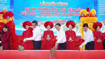 Phó Thủ tướng Bùi Thanh Sơn dự lễ khởi công xây trường học biên giới An Giang