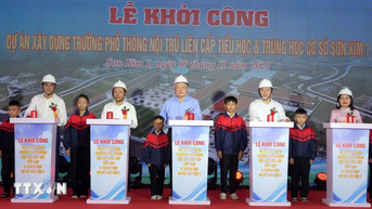 Các Phó Thủ tướng Chính phủ dự lễ khởi công trường học ở nhiều địa phương