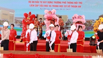 Khởi công xây dựng trường học liên cấp tại 2 xã vùng...