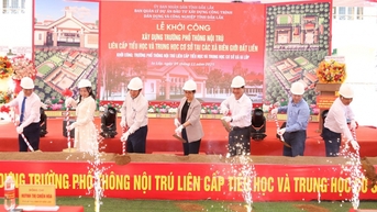 Khởi công xây dựng Trường Phổ thông nội trú liên cấp Tiểu học và THCS xã Ia Lốp