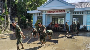 Hơn 300 cán bộ, chiến sĩ Sư đoàn 2 tham gia khắc phục hậu quả bão tại Đắk Lắk