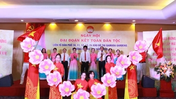 Sôi nổi Ngày hội Đại đoàn kết tại Khu đô thị Gamuda Garden