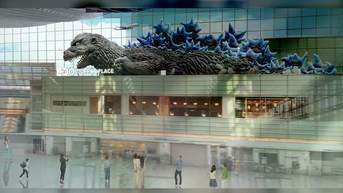 Tượng Godzilla trong nhà lớn nhất thế giới tại sân bay Haneda thu hút du khách