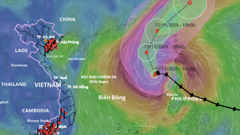 Tin mới nhất về bão số 14 Fung-Wong: Mạnh cấp 13, di chuyển chậm lại