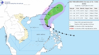 Thông tin kịp thời cho các phương tiện, tàu thuyền đang hoạt động trên biển về bão số 14