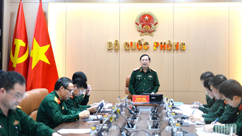 Thượng tướng Lê Huy Vịnh chủ trì hội nghị về dự án đầu tư tăng cường năng lực khoa học và công nghệ