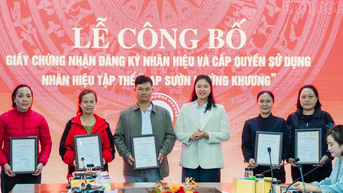 Công bố nhãn hiệu tập thể "Lạp sườn Mường Khương"
