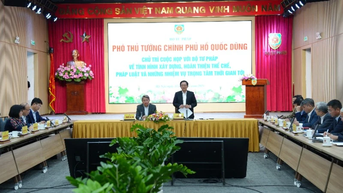 ឧបនាយករដ្ឋមន្ត្រី Ho Quoc Dung ធ្វើការជាមួយក្រសួងយុត្តិធម៌