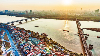 ទីក្រុងហាណូយសិក្សាលើអ័ក្សទន្លេក្រហមដែលមានផ្ទៃដី ១១.០០០ ហិកតា ទុនវិនិយោគជាង ៤០០.០០០ ពាន់លានដុង