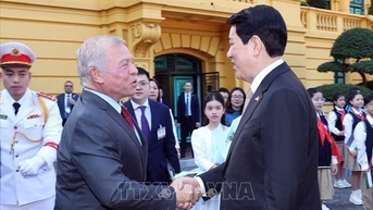 Chủ tịch nước Lương Cường chủ trì lễ đón chính thức Quốc vương Jordan