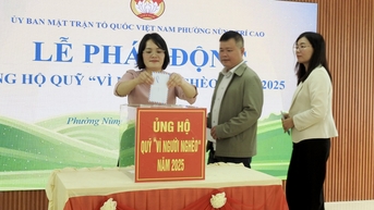 Nung Tri Cao Ward ចាប់ផ្តើមយុទ្ធនាការគាំទ្រមូលនិធិ "សម្រាប់ជនក្រីក្រ" ឆ្នាំ 2025 - កាសែត Cao Bang Electronic