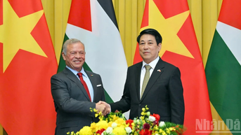 Chủ tịch nước Lương Cường hội đàm với Quốc vương Jordan Abdullah II Ibn Al-Hussein