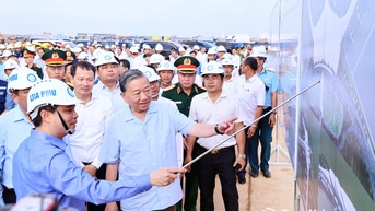Tổng Bí thư Tô Lâm kiểm tra, làm việc tại Dự án Sân bay Long Thành