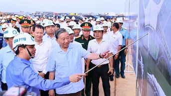 Tổng Bí thư Tô Lâm kiểm tra dự án sân bay Long Thành