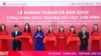 Agribank សាខា Ha Tinh ប្រគល់គម្រោងសាលារៀនចំនួន 7.5 ពាន់លានដុង
