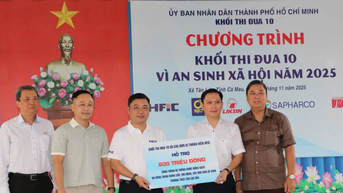 Khối thi đua 10 TPHCM thực hiện chương trình an sinh xã hội tại tỉnh Cà Mau